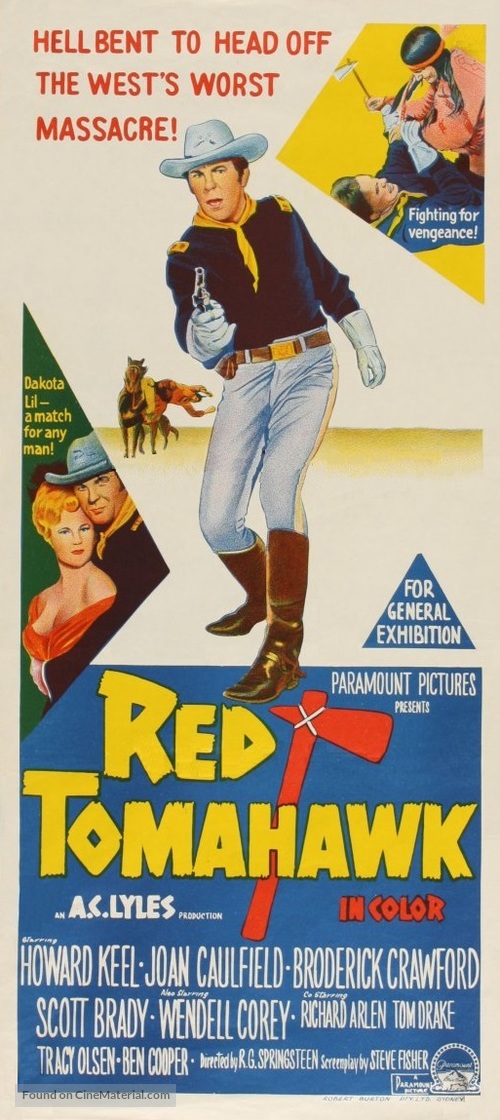 Red Tomahawk - Australian Movie Poster