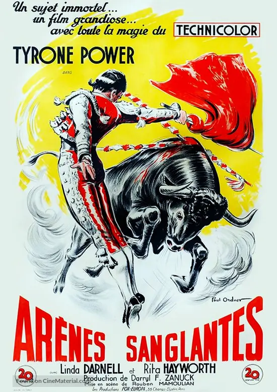Blood and Sand - French Movie Poster