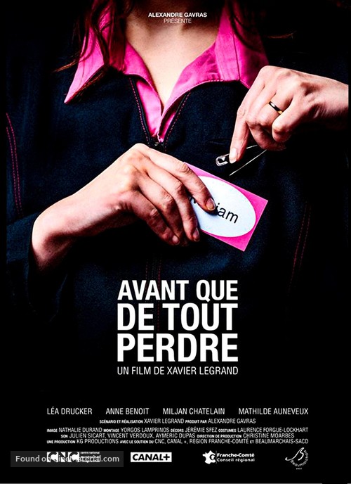 Avant que de tout perdre - French Movie Poster