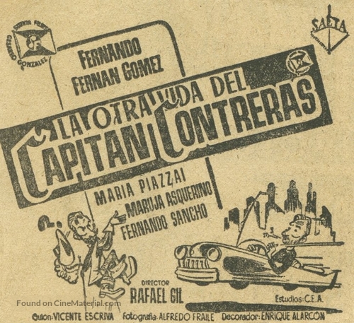 Otra vida del capit&aacute;n Contreras, La - Spanish Movie Poster