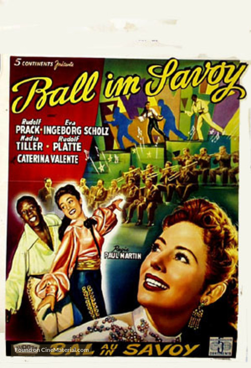 Ball im Savoy - Belgian Movie Poster