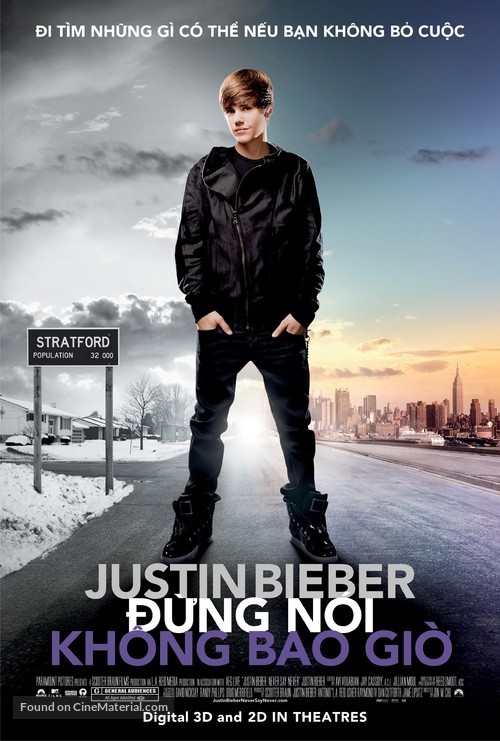 Justin Bieber: Never Say Never - Vietnamese Movie Poster