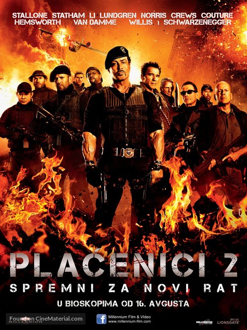 The Expendables 2 - Serbian Movie Poster