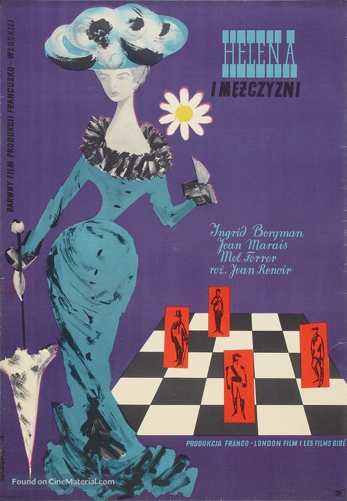 Elena et les hommes - Polish Movie Poster