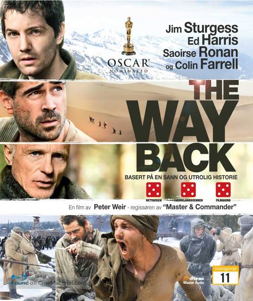 The Way Back - Norwegian Blu-Ray movie cover