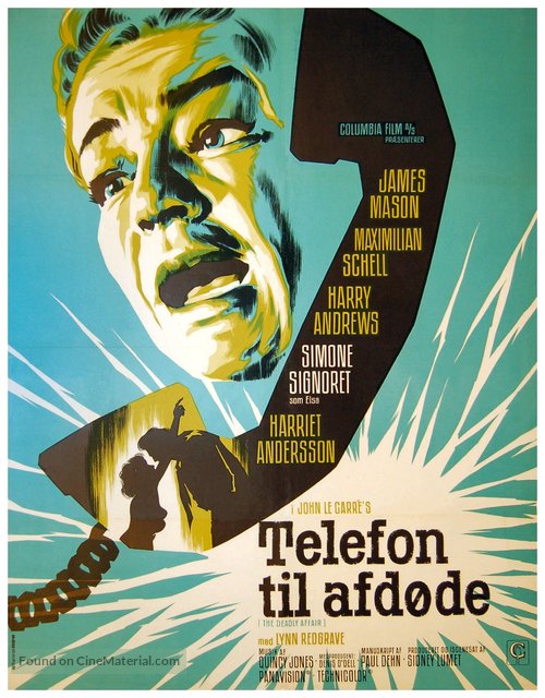 The Deadly Affair - Danish Movie Poster