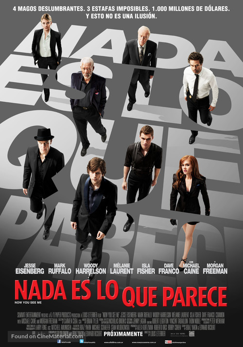 Now You See Me - Argentinian Movie Poster