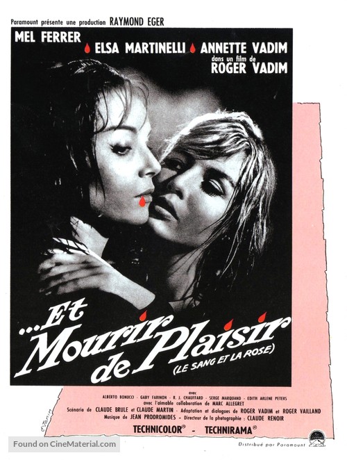 Et mourir de plaisir - French Movie Poster