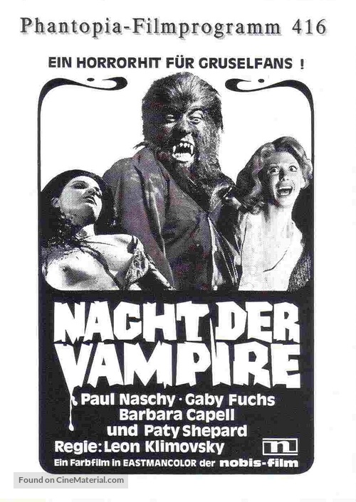 La noche de Walpurgis - German poster