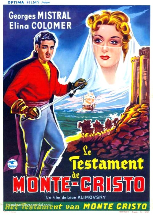 El conde de Montecristo - Belgian Movie Poster