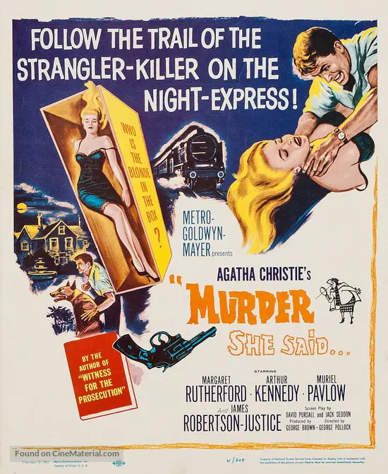 Murder She Said 1961 Movie Poster Murder she said 1961 movie poster