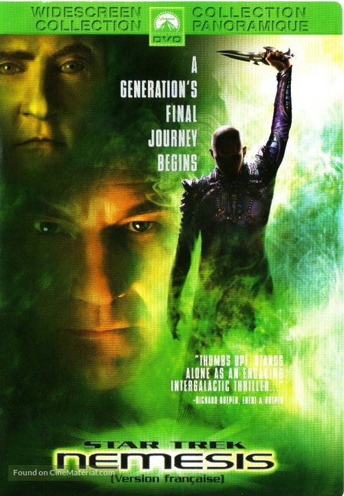 Star Trek: Nemesis - Canadian DVD movie cover