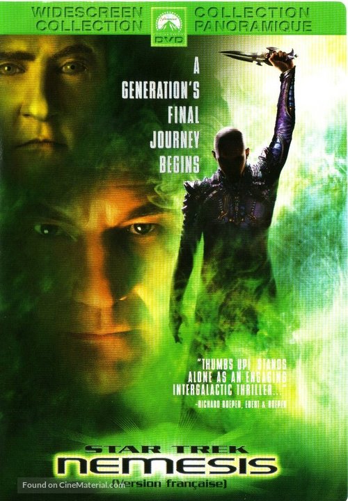 Star Trek: Nemesis - Canadian DVD movie cover