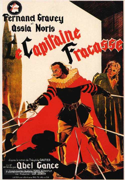 Le capitaine Fracasse - French Movie Poster