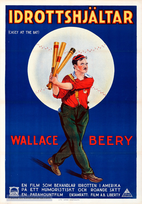 Casey at the Bat - Swedish Movie Poster