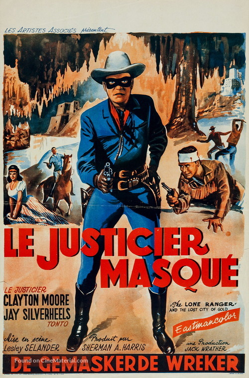 The Lone Ranger and the Lost City of Gold - Belgian Movie Poster