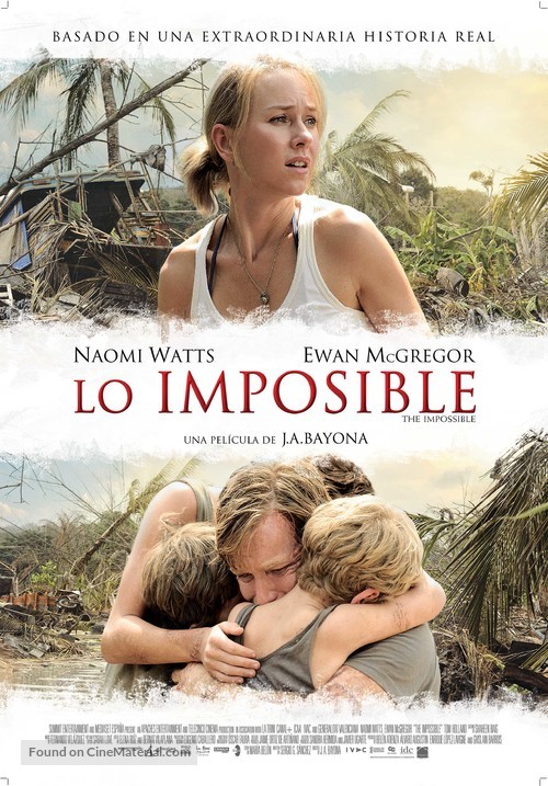 Lo imposible - Colombian Movie Poster