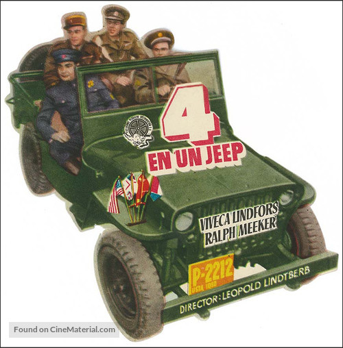 Die Vier im Jeep - Spanish Movie Poster