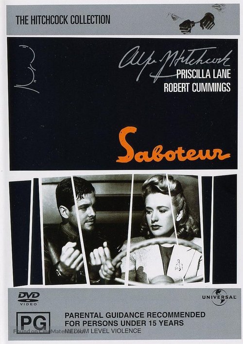 Saboteur - Australian DVD movie cover