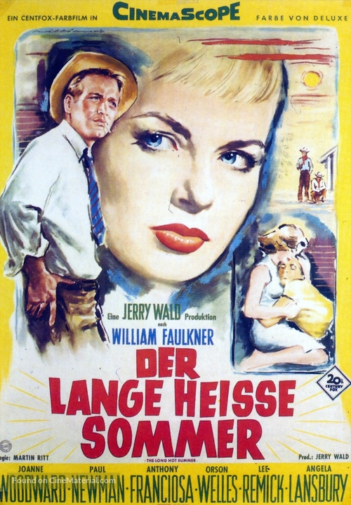 The Long, Hot Summer - German Movie Poster