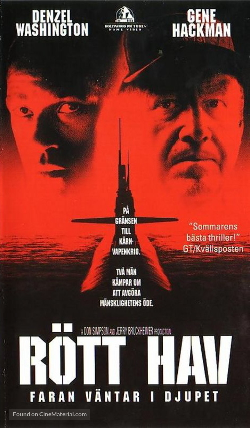 Crimson Tide - Swedish VHS movie cover