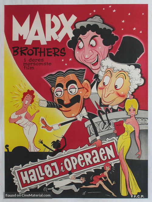 A Night at the Opera - Danish Movie Poster