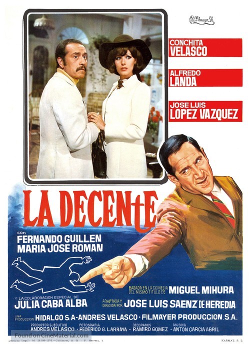 La decente - Spanish Movie Poster