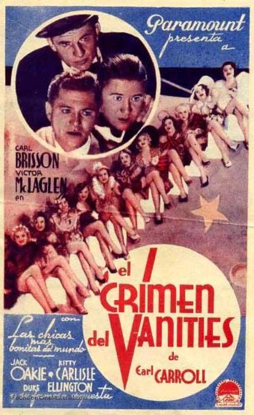Murder at the Vanities - Spanish Movie Poster