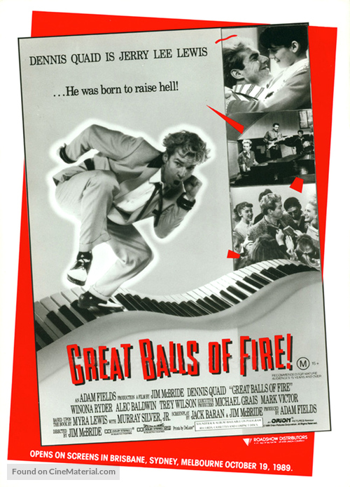 Great Balls Of Fire - Australian Movie Poster