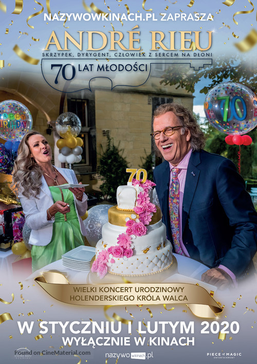 Andr&eacute; Rieu: 70 Years Young - Polish Movie Poster