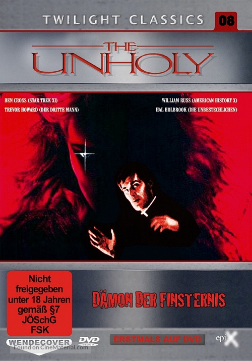 The Unholy - German DVD movie cover