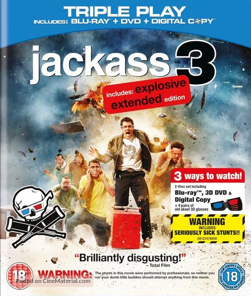 Jackass 3D - British Blu-Ray movie cover