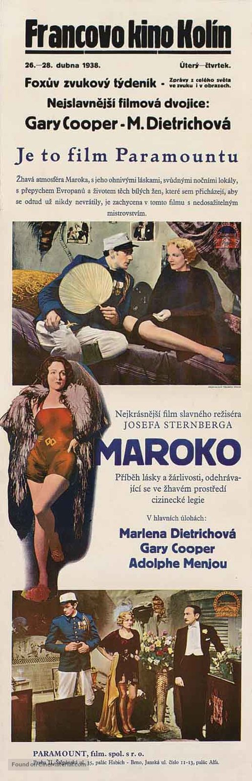 Morocco - Czech Movie Poster