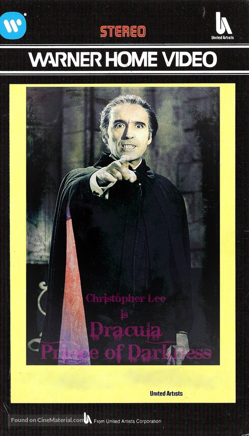 Dracula: Prince of Darkness - British VHS movie cover