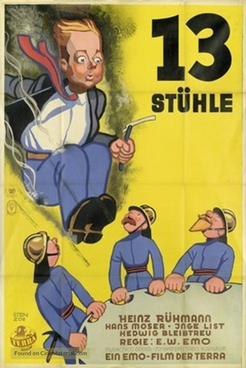 13 St&uuml;hle - German Movie Poster