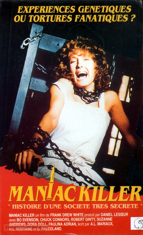 Maniac Killer - French VHS movie cover