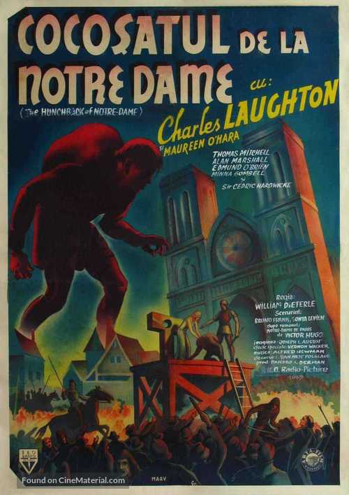 The Hunchback of Notre Dame - Romanian Movie Poster