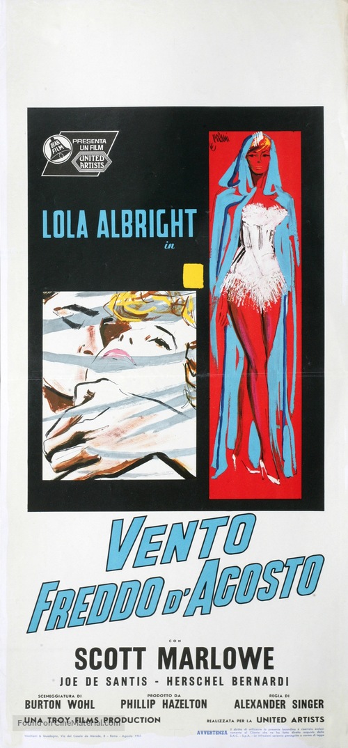 A Cold Wind in August - Italian Movie Poster