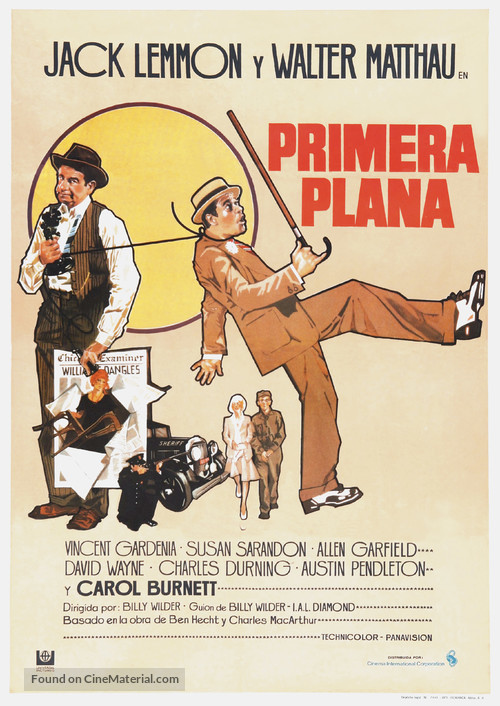 The Front Page - Spanish Movie Poster