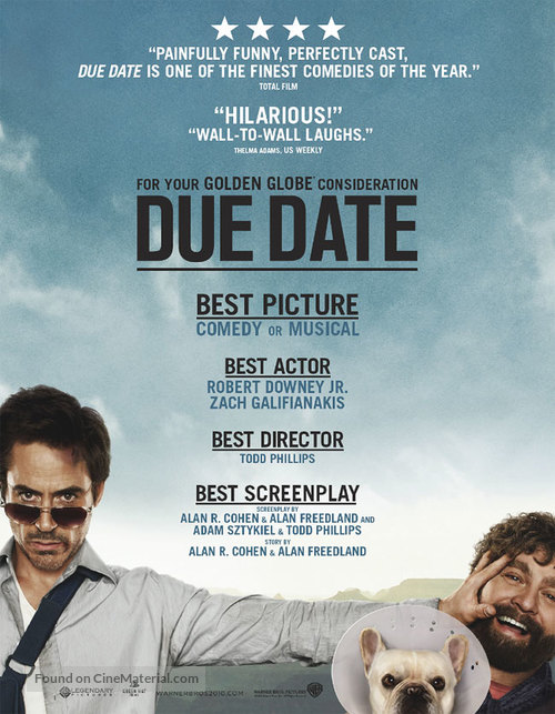 Due Date - For your consideration movie poster