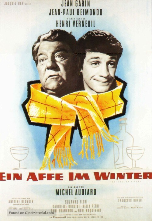 Un singe en hiver - German Movie Poster