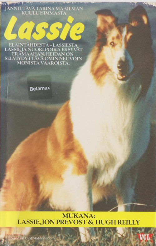 Lassie&#039;s Great Adventure - Finnish VHS movie cover
