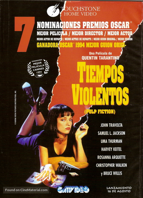 Pulp Fiction - Argentinian Video release movie poster
