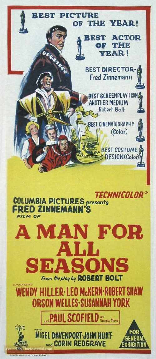 A Man for All Seasons - Australian Movie Poster