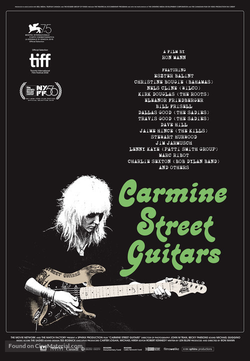 Carmine Street Guitars - Canadian Movie Poster