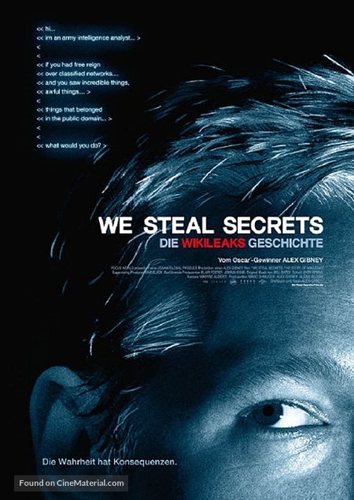 We Steal Secrets: The Story of WikiLeaks - German Movie Poster