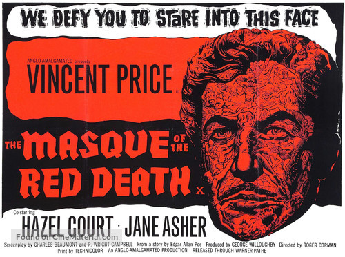 The Masque of the Red Death - British Movie Poster