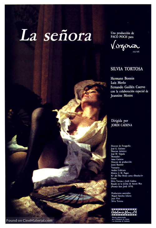 La senyora - Spanish Movie Poster