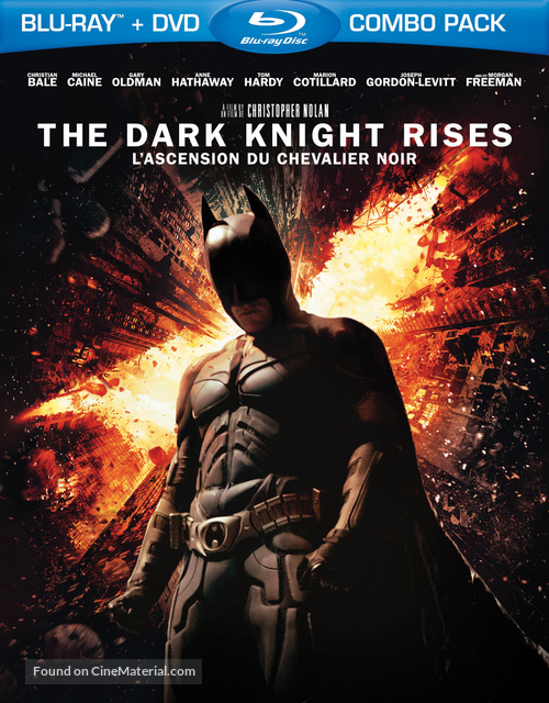 The Dark Knight Rises - Canadian DVD movie cover