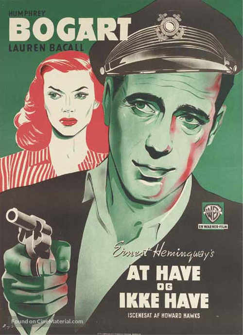 To Have and Have Not - Danish Movie Poster